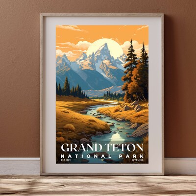 Grand Teton National Park Poster, Travel Art, Office Poster, Home Decor | S7 - image4